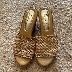 Spring Step Women's Brown Woven Mules US11/EU41
